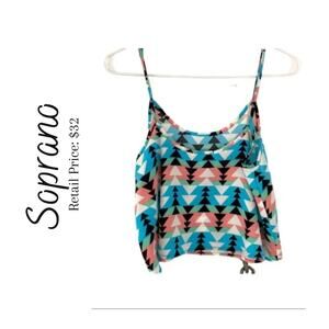 Soprano Cropped Aztec Tank